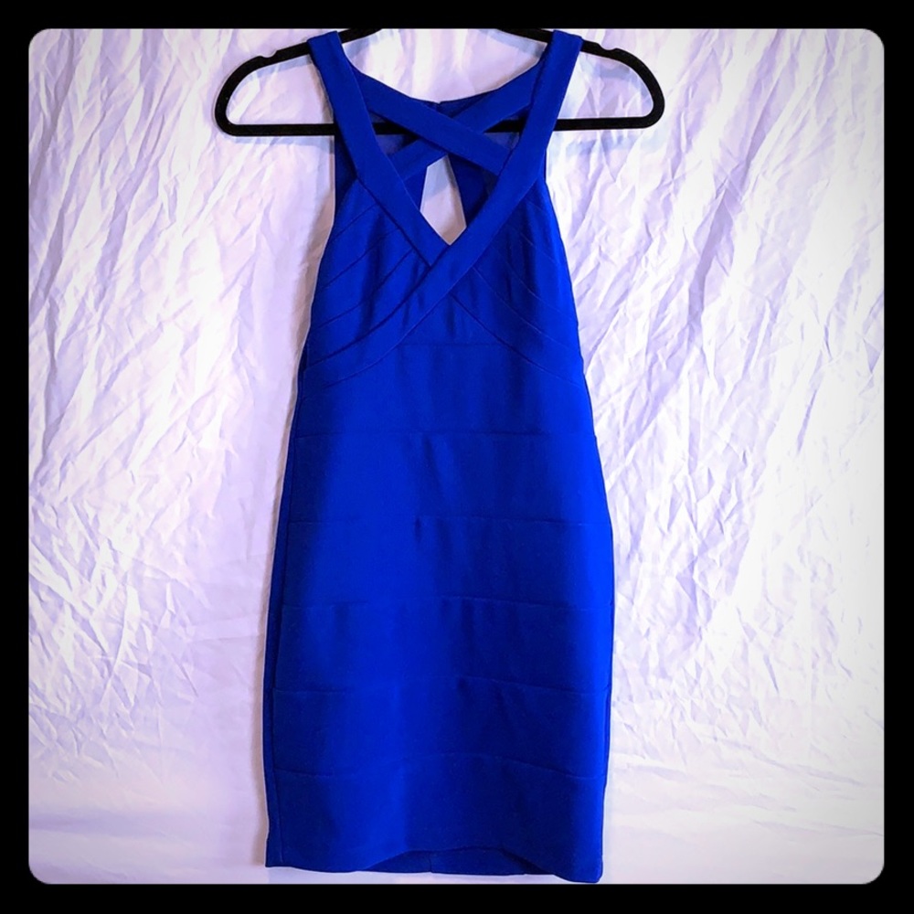 Brand new fitted blue dress.
